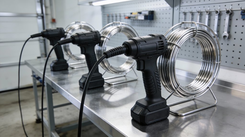 cordless drain auger features